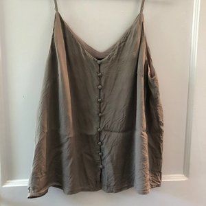 Grey Frank & Oak Silk Tank Top